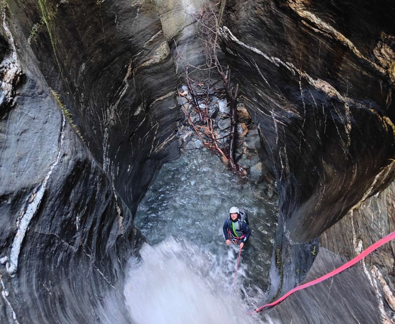 Upto 15 metres abseiling down waterfalls